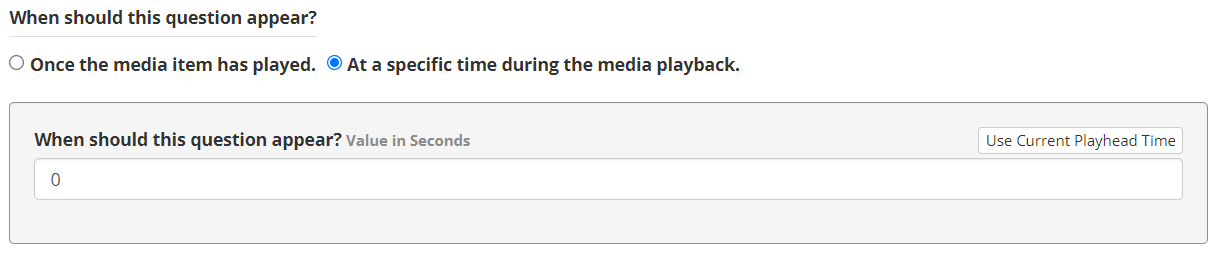 Entry field to pick time to ask question