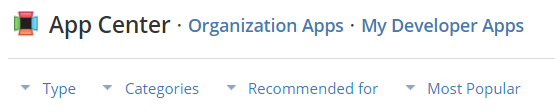 App Center Sorting Options
