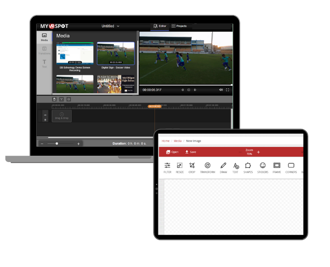 Image and Video Editor Screens