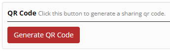 Screenshot of QR Code button